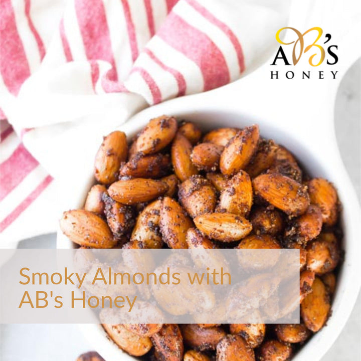 Honey Roasted Almonds Recipe with AB’s Honey