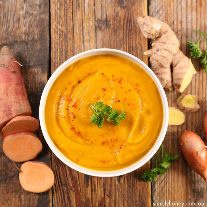 Curried Honey Sweet Potato Soup Recipe