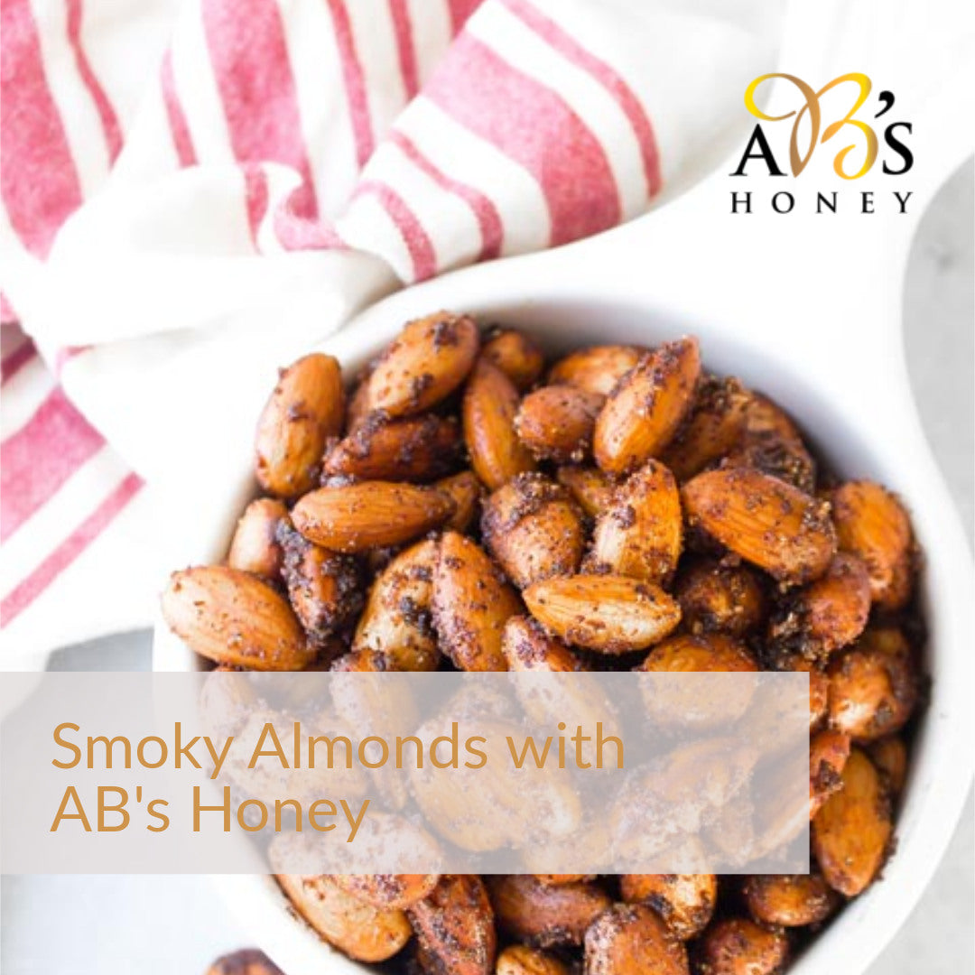Honey Roasted Almonds Recipe with AB&#8217;s Honey