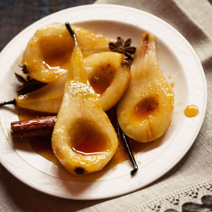 Caramelised Honey Pear Recipe with AB's Honey