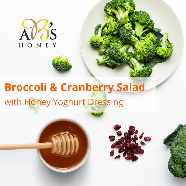 Broccoli and Cranberry Salad with Creamy Honey Dressing Recipe