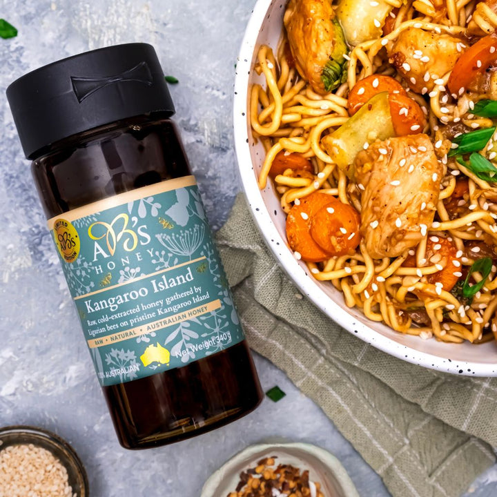 Kangaroo Island honey with Chicken and noodles