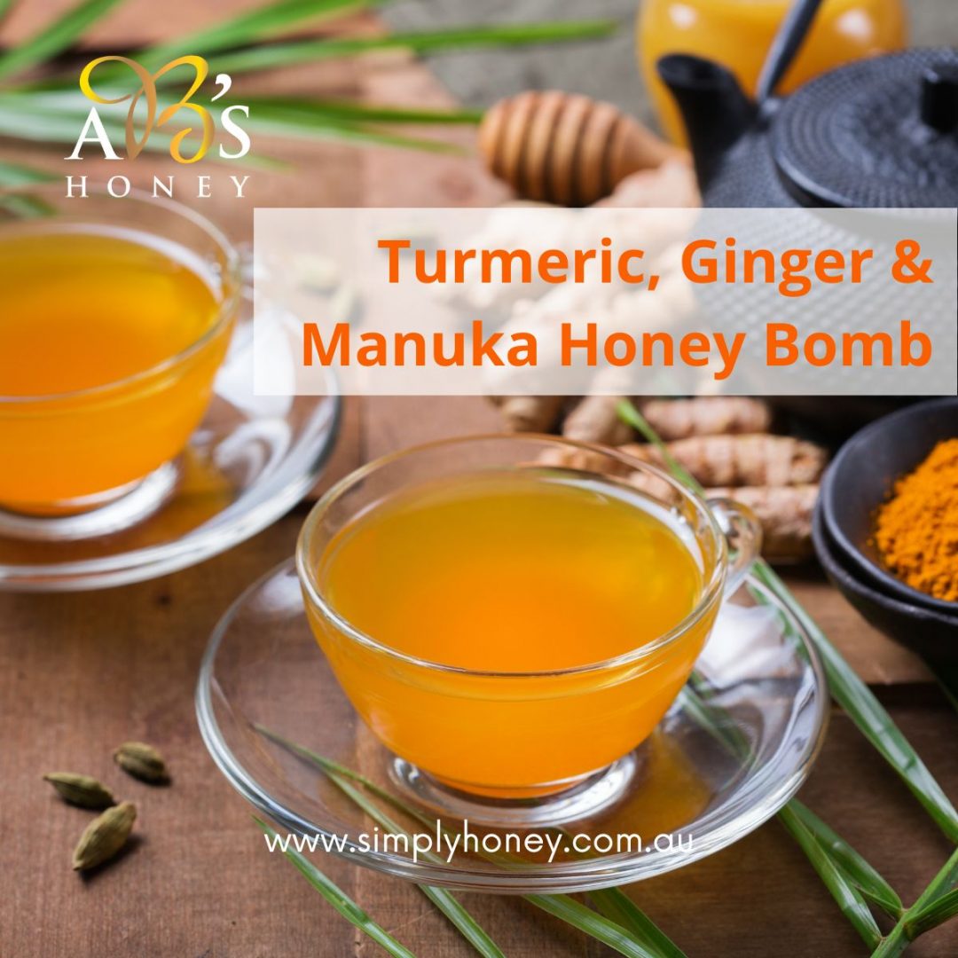 Immunity Boosting Manuka Honey, Ginger, Turmeric Bomb