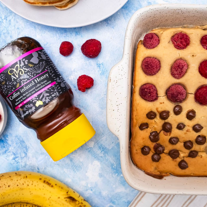 Coffee Infused Honey Pancake Bake