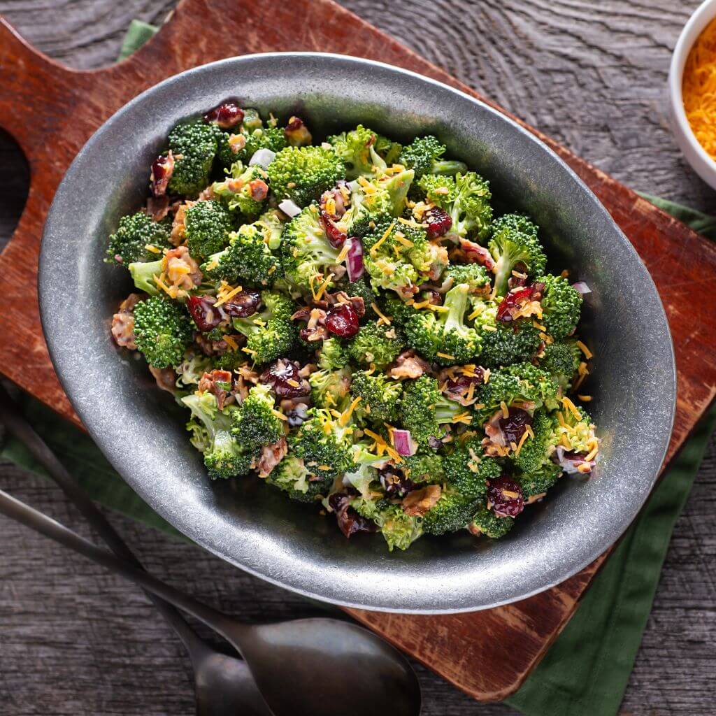 Broccoli and Cranberry Salad with Creamy Honey Dressing Recipe