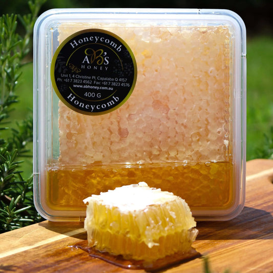 Fresh honeycomb close up