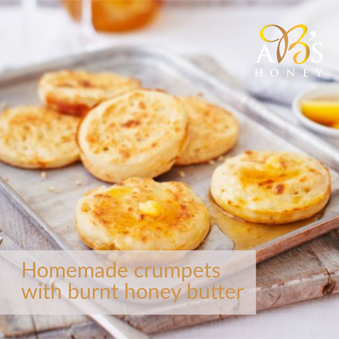 Homemade Crumpet Recipe with Burnt Honey Butter