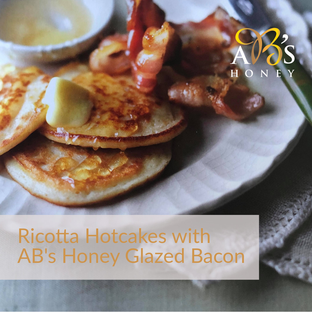 Ricotta Hotcakes Recipe with AB's Honey Glazed Bacon