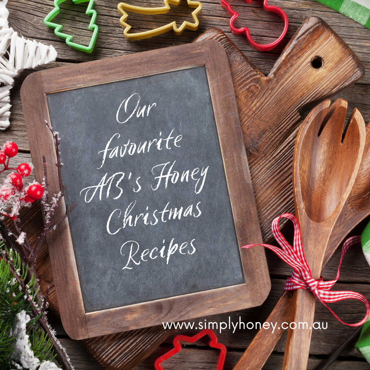 Christmas chalkboard for favourite Christmas recipes