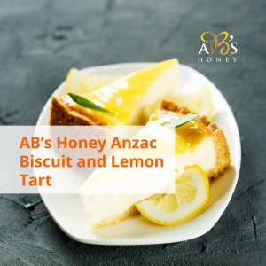 AB’S HONEY ANZAC BISCUIT AND LEMON TART recipe card