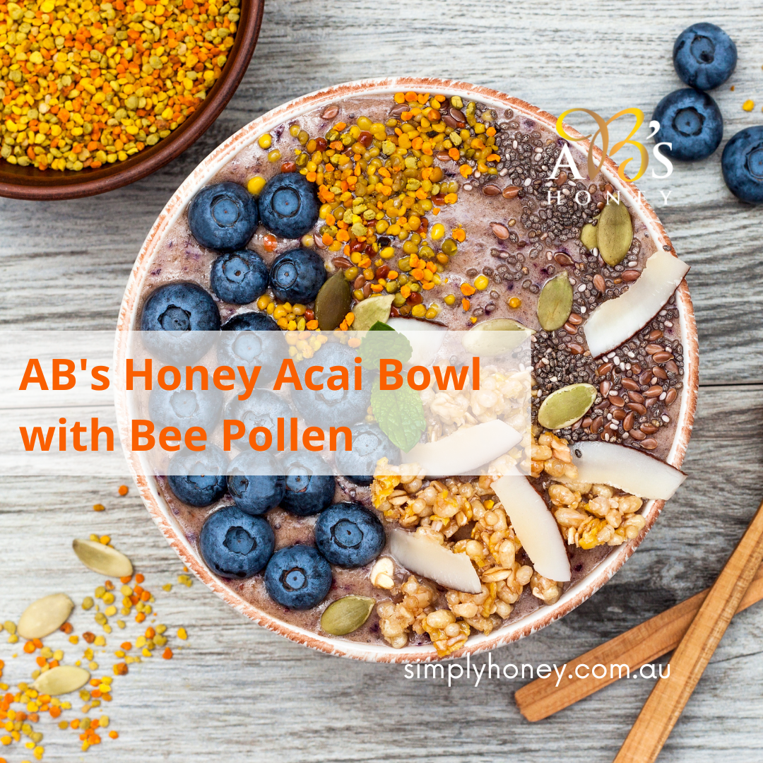 Acai Bowl with bee pollen recipe feature image