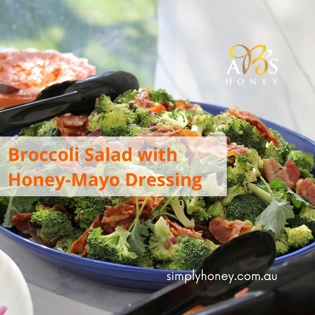 Broccoli Salad Honey Mayo Dressing Feature Image